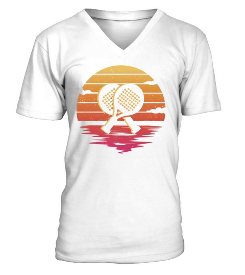 Padel Graphic Vintage Platform Tennis Paddleball V-Neck T-shirt