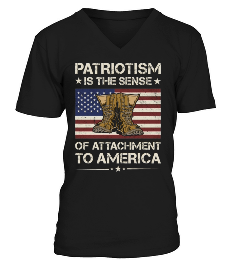 The Sense Of Attachment TO America Army Veteran V-Neck T-shirt