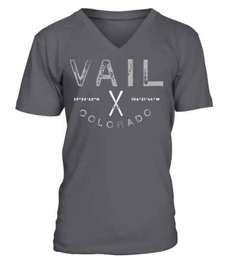 Vail Colorado Graphic Vintage Ski T V-Neck T-shirt