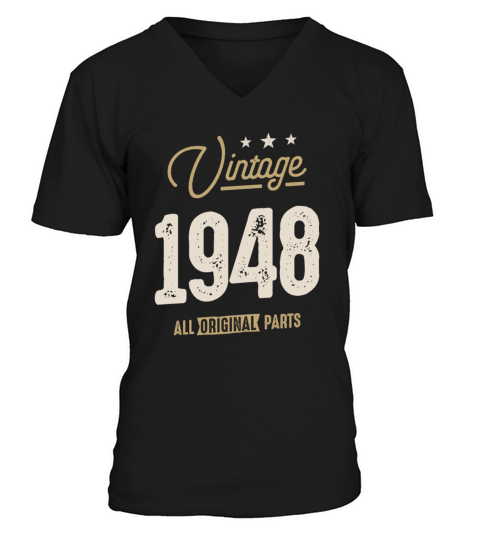 Vintage 1948 - 74th Birthday Retro Classic V-Neck T-shirt