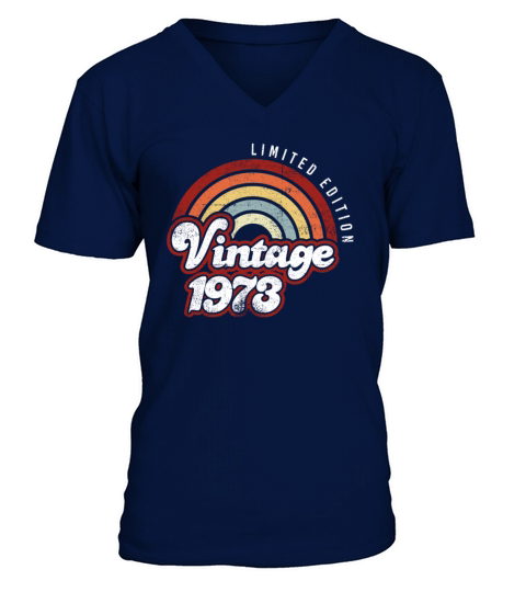 Vintage 1973 48Years Old 48th Birthday Limited V-Neck T-shirt