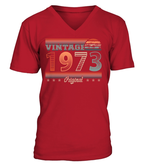 Vintage 1973 birthday 1973 Gift Retro Men Women V-Neck T-shirt