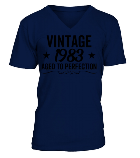 Vintage 1983 Aged To Perfection V-Neck T-shirt