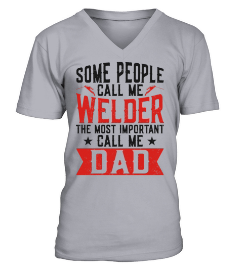 Welder Welding Dad Father Vintage V-Neck T-shirt