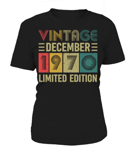 50 Years Old Gifts Vintage December 1970 50Th Birt Women's T-Shirt