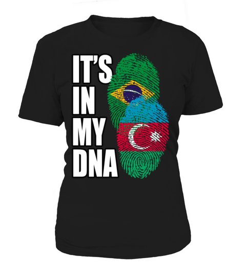 Azerbaijani And Brazilian Mix Heritage DNA Flag Women's T-Shirt
