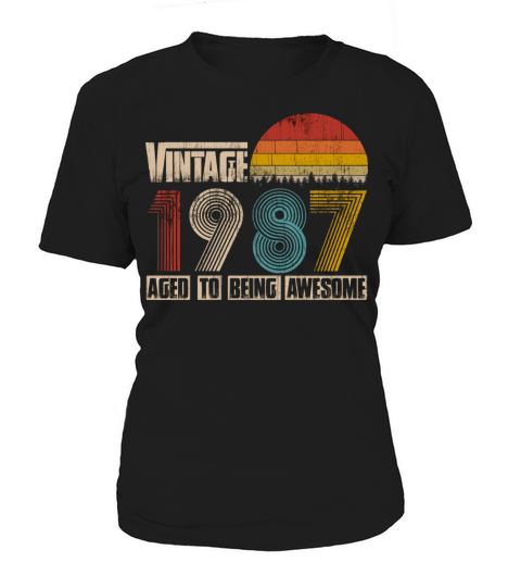 Vintage 1987 Design 33 Years Old 33rd Birthday For Women's T-Shirt