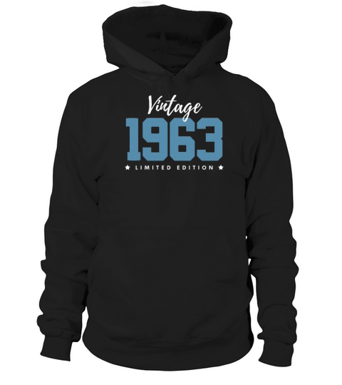 60 Years Vintage 1963 Retro 60th Birthday Hoodie Unisex