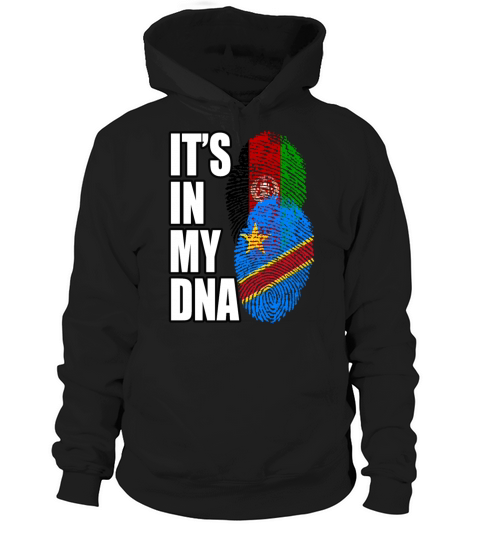 Afghan And Congolese Mix Heritage DNA Flag Hoodie Unisex
