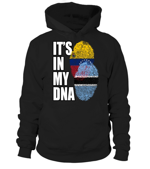 Botswana And Venezuelan Mix Heritage DNA Flag Hoodie Unisex