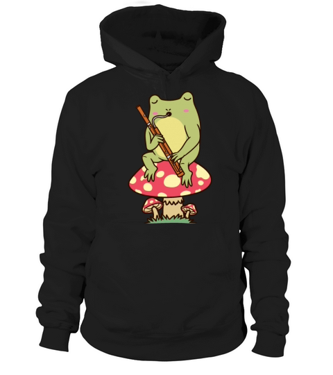 Frog On Mushroom Bassoon Player Bassoonist Hoodie Unisex