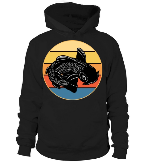 Japanese Koi Fish Vintage Retro Sunset Hoodie Unisex