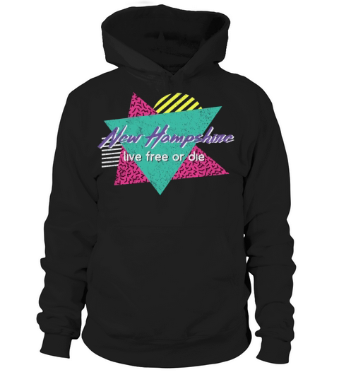 New Hampshire Vintage 80S 90S Retro Live Free Or D Hoodie Unisex