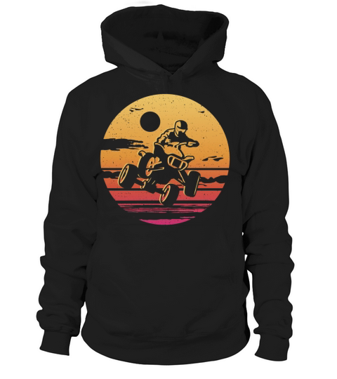 Quad Bike Vintage Design 4 wheeler ATV Hoodie Unisex