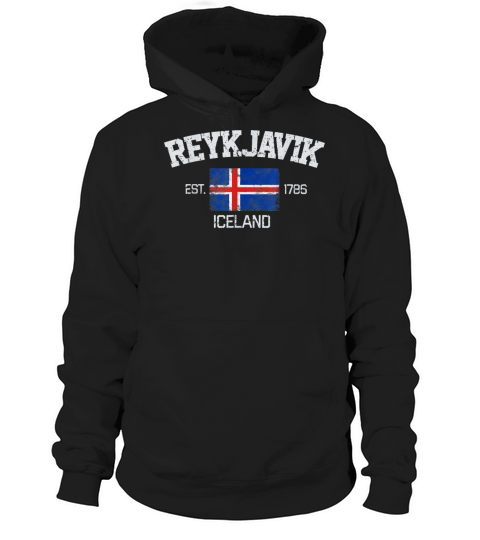 Vintage Reykjavik Iceland Souvenir Gift Hoodie Unisex