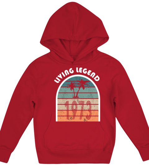 50th birthday living legend 1973 vintage 1973 Kids Hoodie