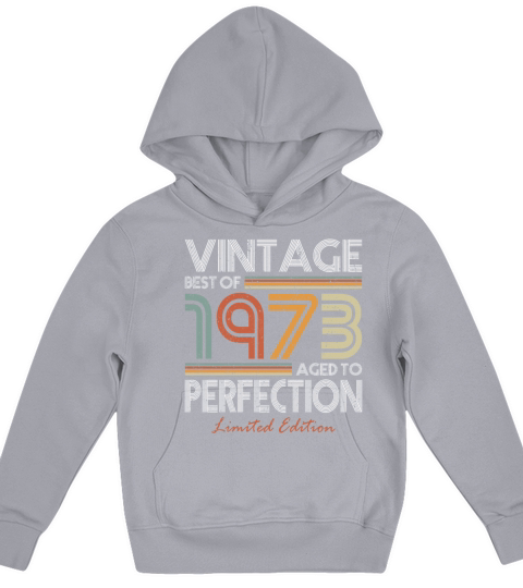 50th birthday vintage 1973 best of 1973 Kids Hoodie