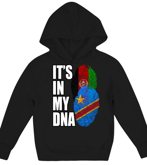Afghan And Congolese Mix Heritage DNA Flag Kids Hoodie