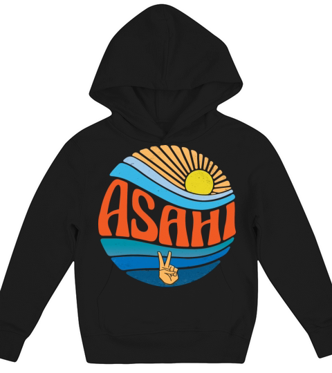 Asahi Shirt Vintage Sunset Asahi Groovy Tie Dye Kids Hoodie