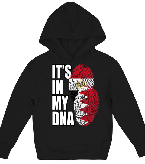 Bahraini And Egyptian Mix Heritage DNA Flag Kids Hoodie