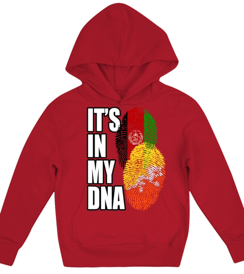 Bhutanese And Afghanistan Mix Heritage DNA Flag Kids Hoodie
