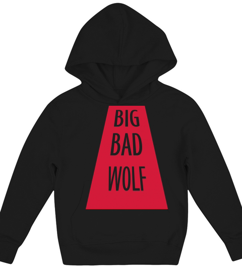 big bad wolf quote Kids Hoodie