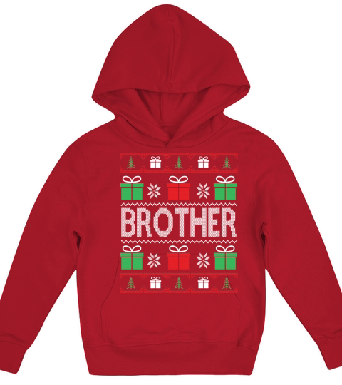 Brother ugly christmas sweater Kids Hoodie