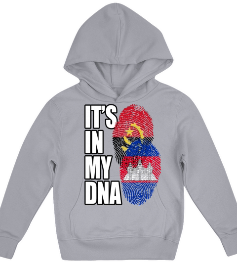 Cambodian And Angolan Mix Heritage DNA Flag Kids Hoodie