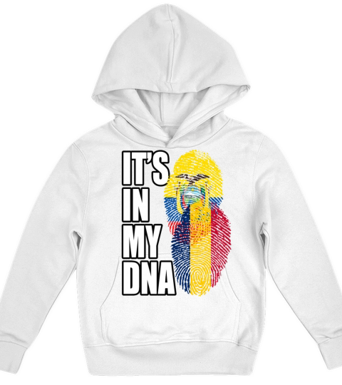 Chadian And Dominican Mix Heritage DNA Flag Kids Hoodie