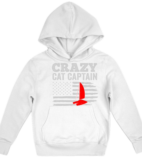 Crazy Catamaran Captain Sailing Sailor Kids Hoodie