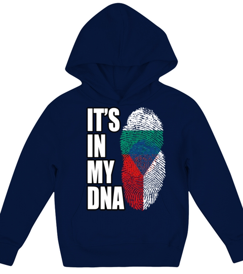 Czech And Bulgarian Mix Heritage DNA Flag Kids Hoodie