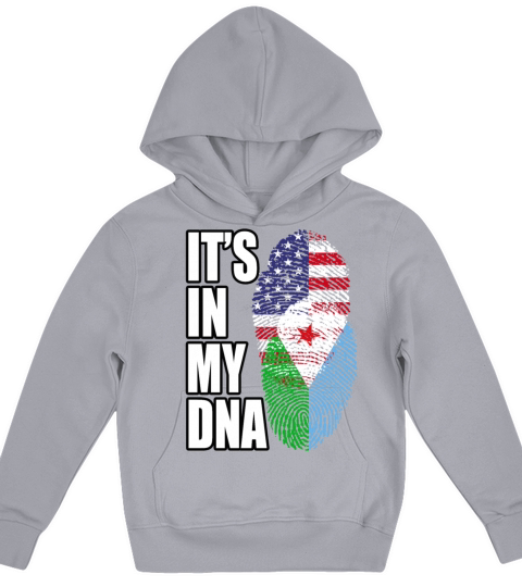 Djiboutian And American Mix Heritage DNA Flag Kids Hoodie