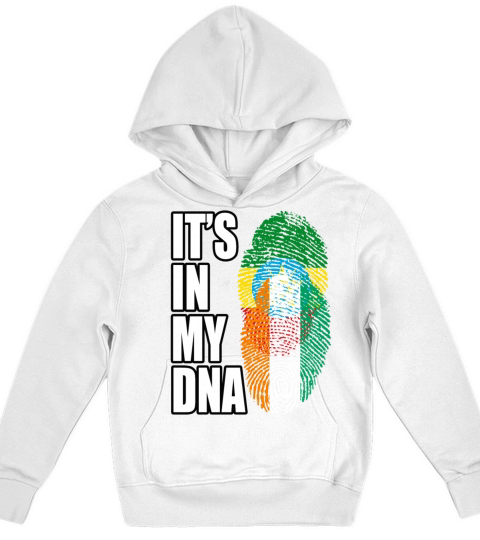 Ethiopian And Ivorian Mix Heritage DNA Flag Kids Hoodie