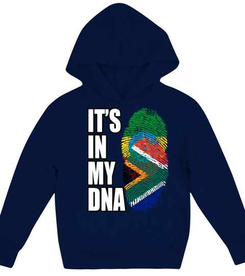 Ethiopian And South African Mix Heritage DNA Flag Kids Hoodie
