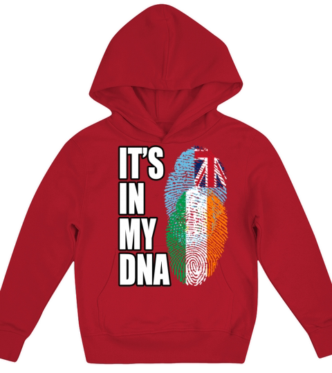 Fijian And Irish Mix Heritage DNA Flag Kids Hoodie