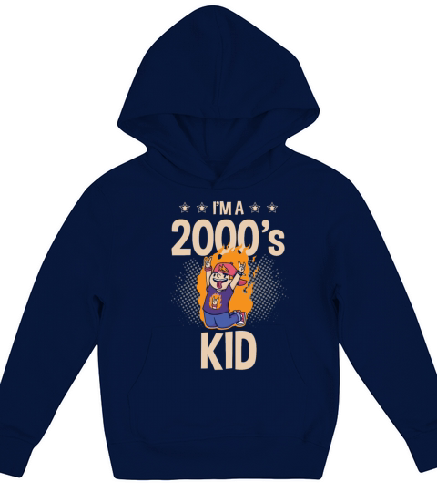 Im A 2000s Kid Decade 2000 Era Millenium Vintage Kids Hoodie