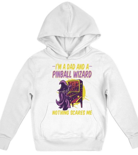 Im A Dad And A Pinball Wizard Retro Arcade Kids Hoodie