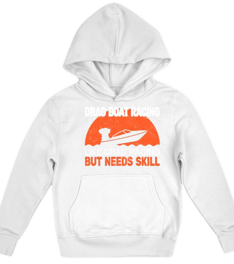 speedboat racing vintage drag boat driver Kids Hoodie
