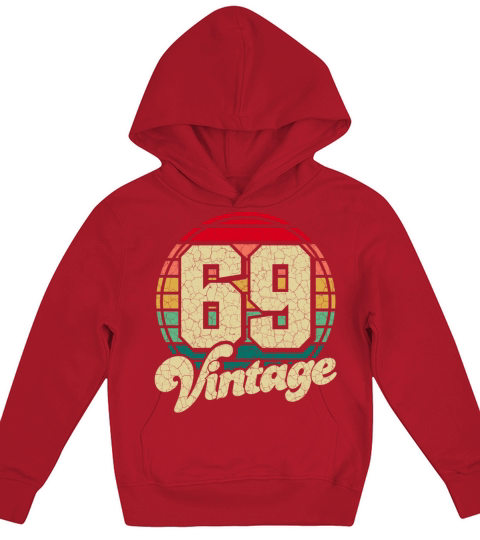 Vintage 1969 Birthday Gift men woman 53th 54th Kids Hoodie