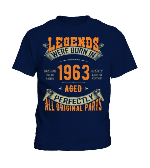 60th Birthday Vintage Legends Born In 1963 Kids T-Shirt