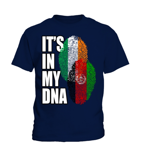 Afghan And Irish Mix Heritage DNA Flag Kids T-Shirt