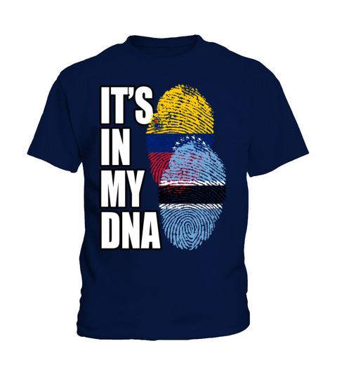 Botswana And Venezuelan Mix Heritage DNA Flag Kids T-Shirt
