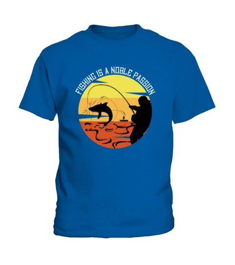 fishing is a noble Passion retro vintage Kids T-Shirt