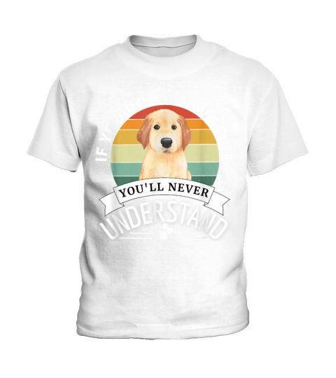 Golden Retriever Retro Vintage T Shirt Kids T-Shirt