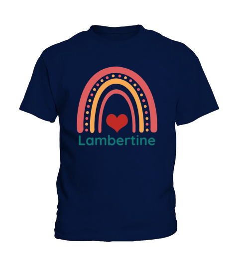 Lambertine Vintage Boho Rainbow Kids T-Shirt