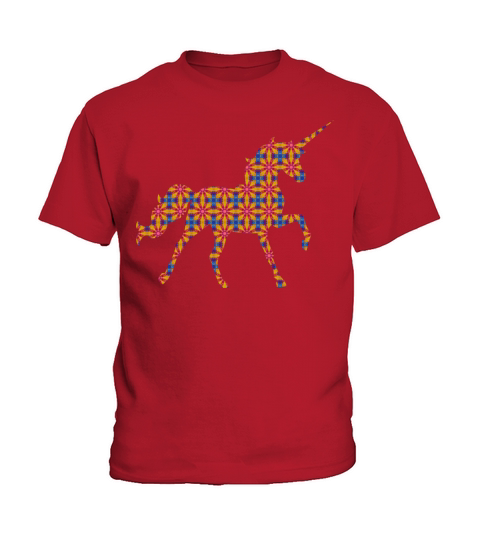 Patterned Unicorn Kids T-Shirt