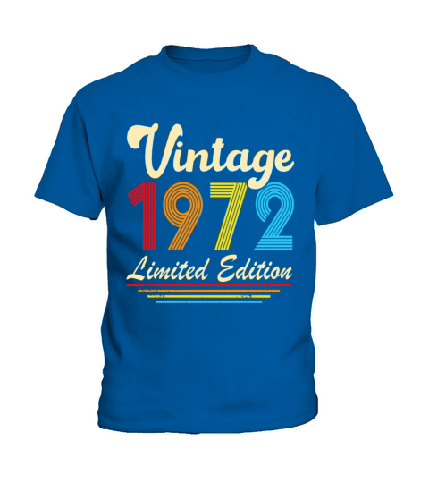 Vintage 1972 50th Birthday Fiftieth Gift Kids T-Shirt