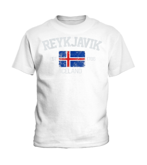 Vintage Reykjavik Iceland Souvenir Gift Kids T-Shirt