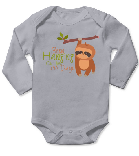 100 Days of School for Kindergarten Elementary Long Sleeve Baby One-Piece