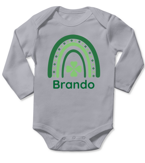 Brando Clover Charm Boho Rainbow Long Sleeve Baby One-Piece